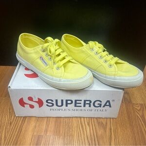 Superga 2750-Cotu Classic Yellow Canvas Sneakers US 6 EU 36 w/ Box